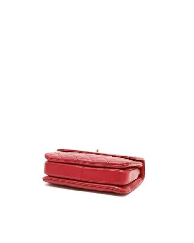 Chanel Cc Trendy Medium Top Handle Bag In Red