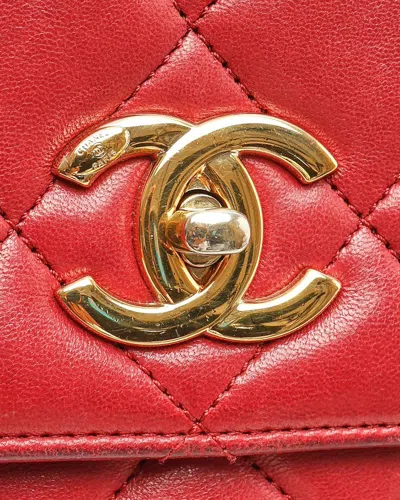 Chanel Cc Trendy Medium Top Handle Bag In Red