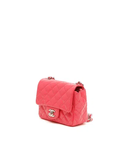 Chanel Classic Mini Rectangular Single Flap Bag In Pink