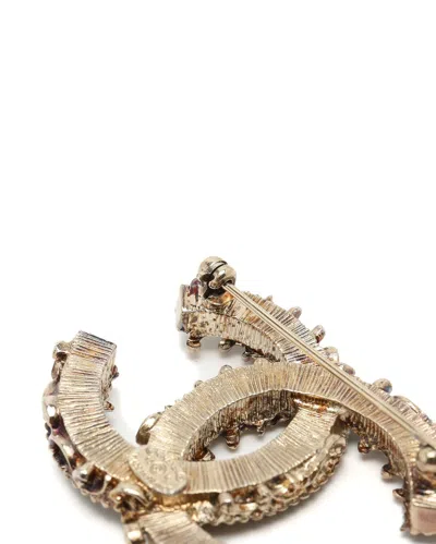 Chanel Coco Mark Brooch In Black