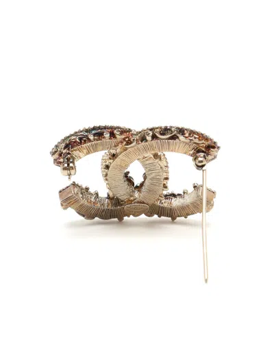 Chanel Coco Mark Brooch In Black