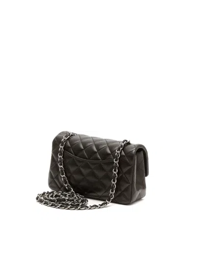 Chanel Classic Mini Rectangular Single Flap Bag In Black