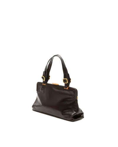 Prada Leather Bag In Black