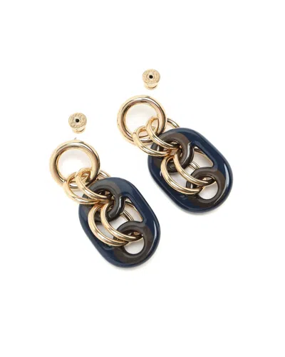 Hermes Hermès Eurydice Pm Earrings In Navy