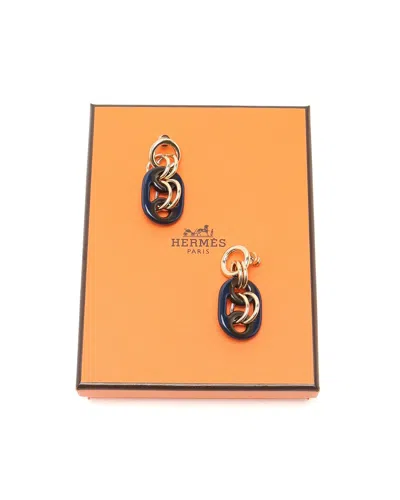 Hermes Hermès Eurydice Pm Earrings In Navy