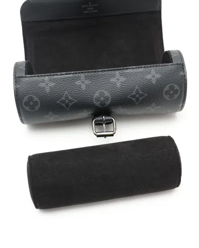 Louis Vuitton Monogram Eclipse 3 Watch Case In Black