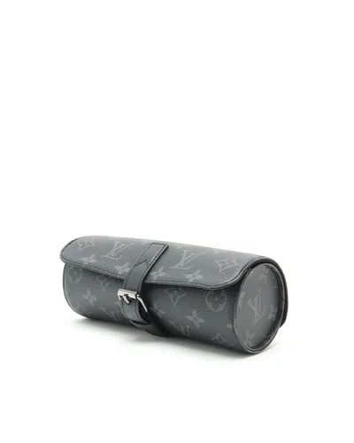 Louis Vuitton Monogram Eclipse 3 Watch Case In Black