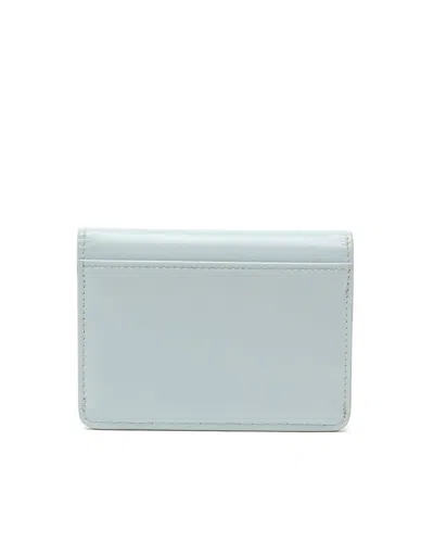 Celine Céline Triomphe Small Flap Wallet In Blue