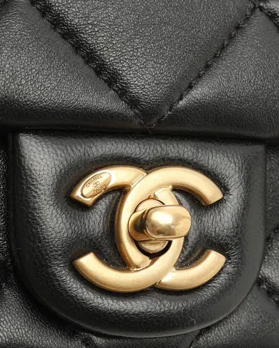 Chanel Classic Mini Rectangular Pearl Crush Flap Bag In Black
