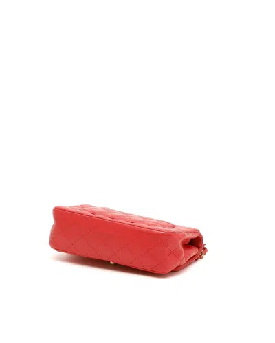 Chanel Classic Mini Rectangular Single Flap Bag In Red