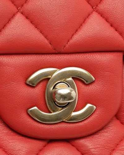 Chanel Classic Mini Rectangular Single Flap Bag In Red