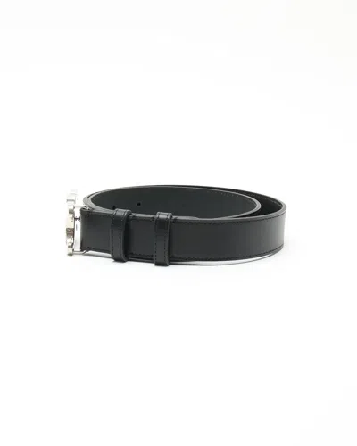 Celine Céline Triomphe Belt, Size 85 In Black