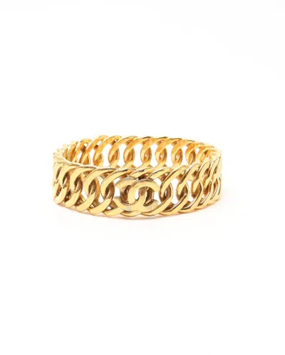 Chanel Coco Mark Bangle In Gold