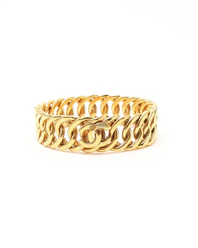 Chanel Coco Mark Bangle In Gold