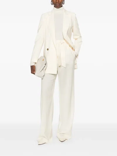 Max Mara Wool Trousers In Neutral