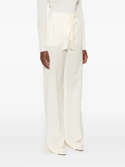 Max Mara Wool Trousers In Neutral