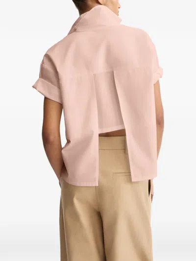 Arlo Mott Clark Split Back Top In Dusty Rose In Pink