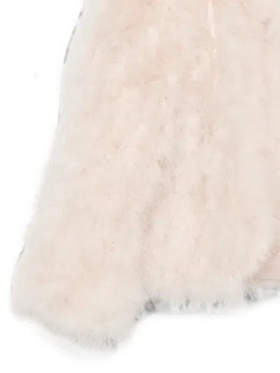 Liska Marabou-feather Jacket In Neutral