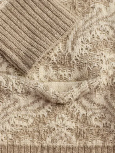 Rrl Patterned Button Cardigan In Neutral