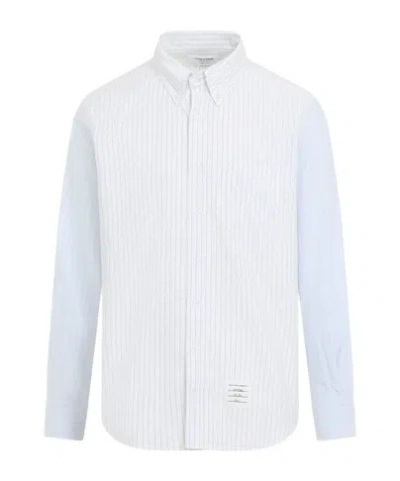 Thom Browne Striped Button Down Shirt Long Sleeves In White