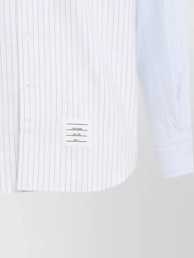 Thom Browne Striped Button Down Shirt Long Sleeves In White