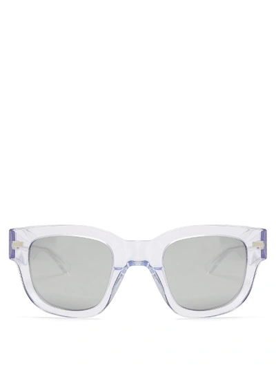 Acne Studios Square-frame Mirrored Acetate Sunglasses In Clear