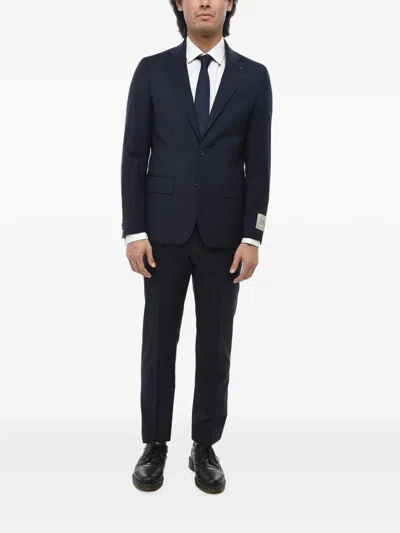 Corneliani Single-breasted Suit In Blue