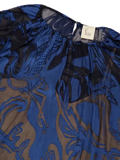 Paula Devoré-bluse In Blue