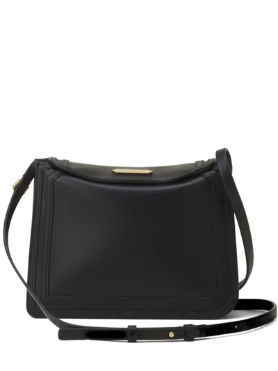 Lanvin Compagnon Small Asymmetrical Bag With A Python Finish In Black