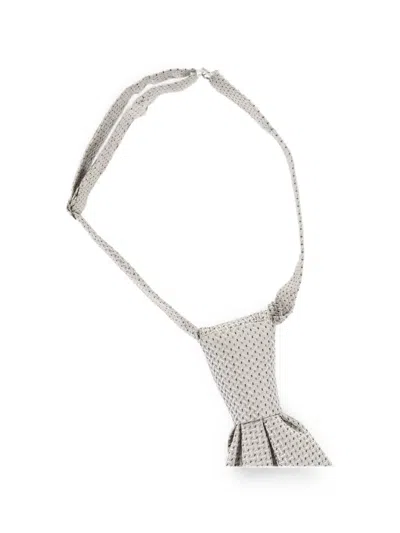 Corneliani Textured Silk Pointed-tip Tie In Gray