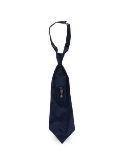 Corneliani Silk Ascot Tie In Blue