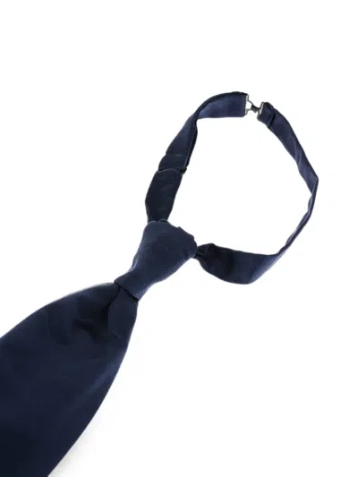 Corneliani Silk Ascot Tie In Blue