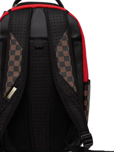 Sprayground Check-pattern Shark-mouth Backpack In Brown
