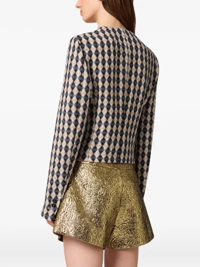 Msgm Jacke Mit Rautenmuster In Multi