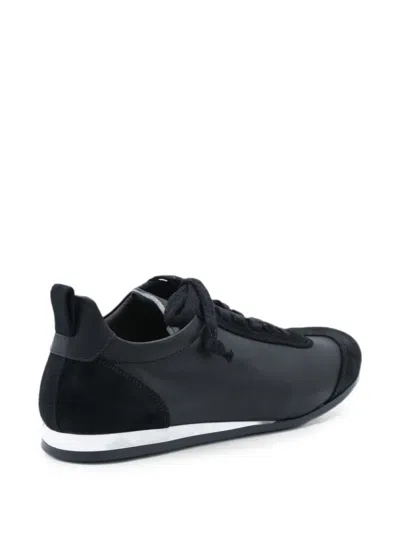 Uma Wang Suede-panelled Lace-up Sneakers In Transparent
