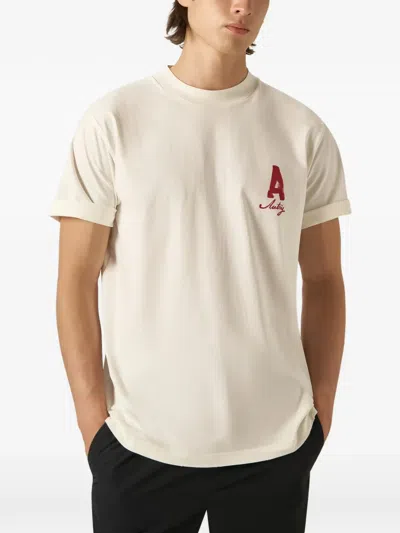 Autry Heritage T-shirt With A Washed Effect In Nude
