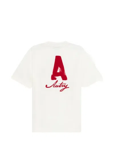 Autry Heritage T-shirt With A Washed Effect In Nude