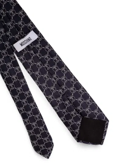 Moschino Pattern Tie In Blue