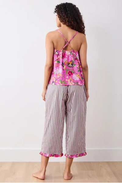 Printfresh Cami & Ruffle Crop Pants Set In Multi