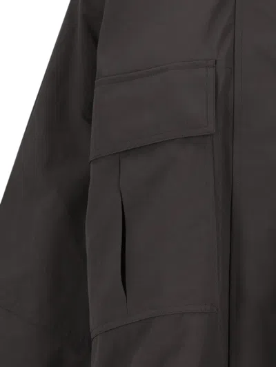 Weekend Max Mara Drawstring High-neck Jacket In Gray