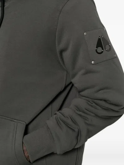 Moose Knuckles 로고 패치 스웨트셔츠 In Gray