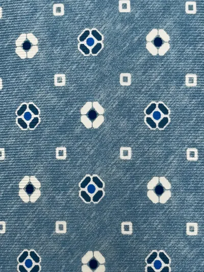 Kiton Geometric-pattern Tie In Blue