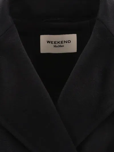 Weekend Max Mara Double-breasted Belted Coat In Black