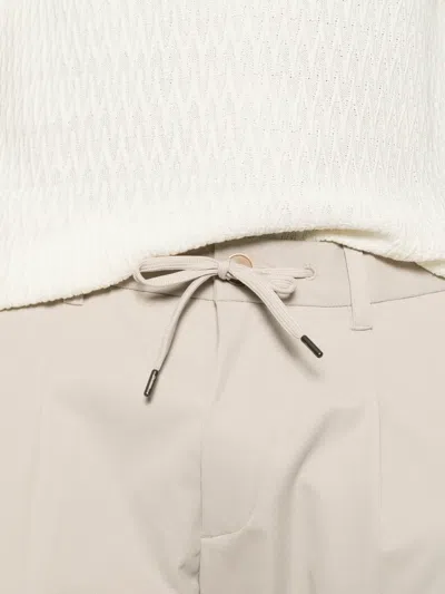 Herno Drawstring Pleated Trousers In Nude