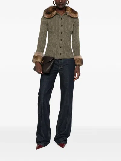 Saint Laurent Belt-loop Buttoned Jeans In Blue