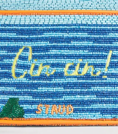 Staud Tommy Beaded Bag Sunset Spritz In Multi
