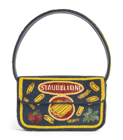 Staud Tommy Small Beaded Shoulder Bag In Multi