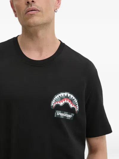 Sprayground Logo-print T-shirt In Black
