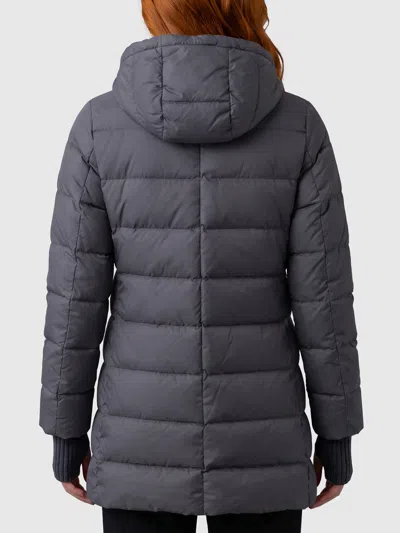 Herno Two Layer Hooded Nylon A Line Jacket In Blue