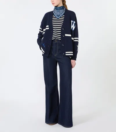 Weekend Max Mara Wide-leg Jeans In Navy